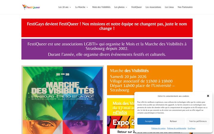 Screenshot of festiqueer.fr