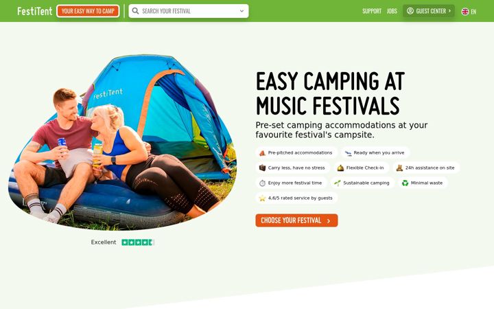 Screenshot of festitent.com