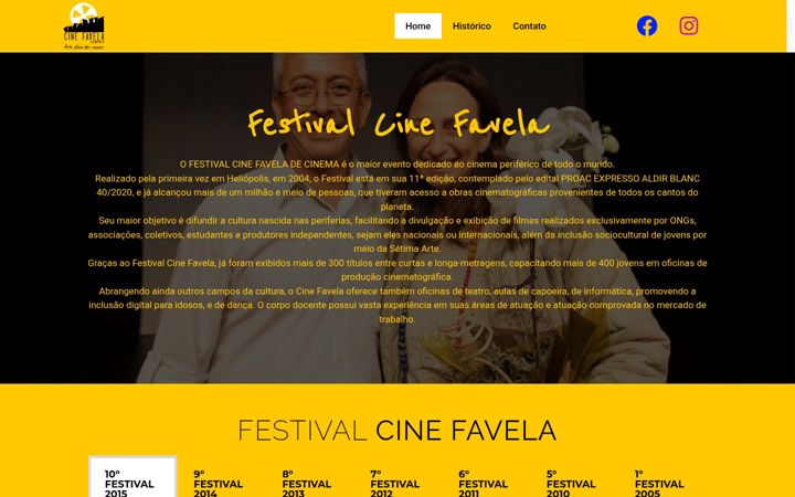 Screenshot of festivaiscinefavela.com.br