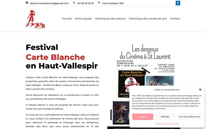 Screenshot of festival-carteblanche.fr