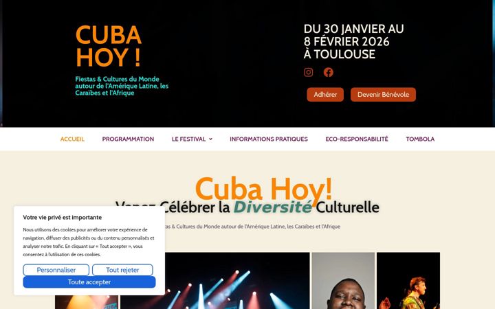 Screenshot of festival-cuba-hoy.fr