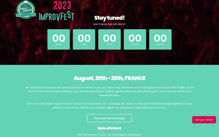 Screenshot of festival-improvidence.com