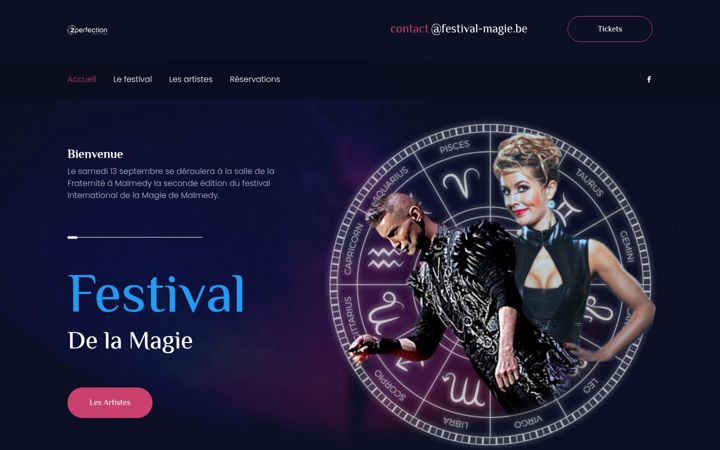 Screenshot of festival-magie.be