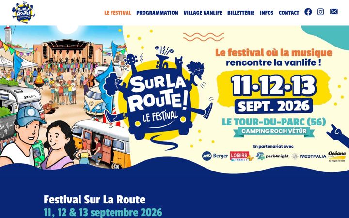 Screenshot of festival-surlaroute.fr