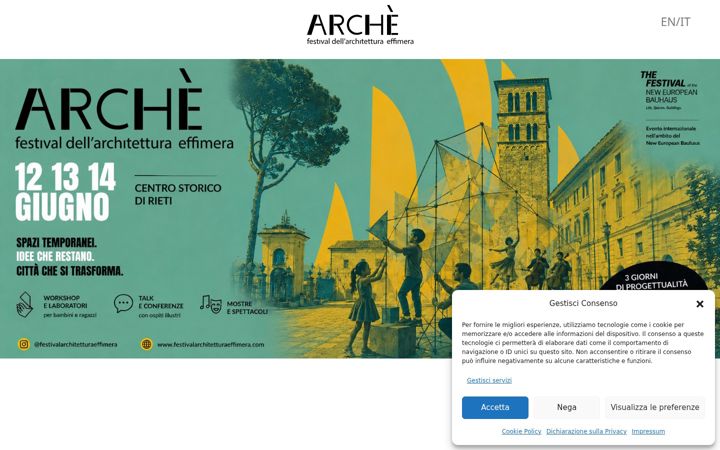 Screenshot of festivalarchitetturaeffimera.com