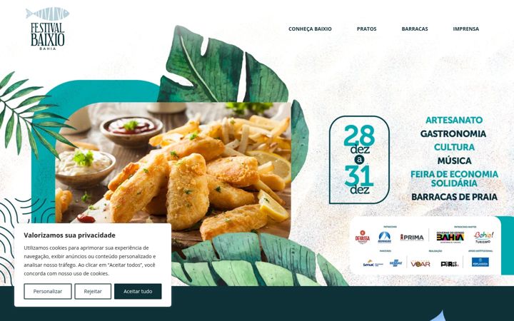 Snímek obrazovky festivalbaixio.com.br