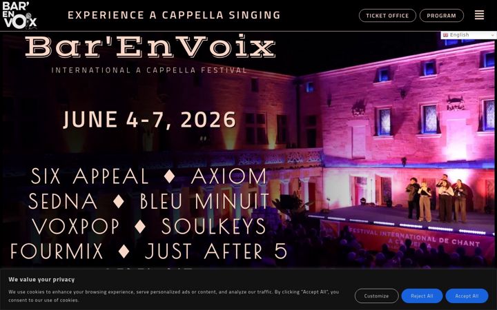 Skærmbillede af festivalbarenvoix.com