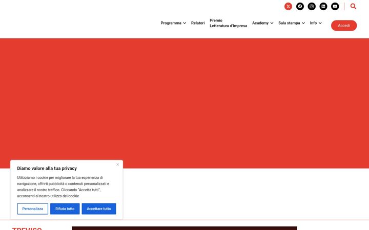 Screenshot ta' festivalcittaimpresa.it