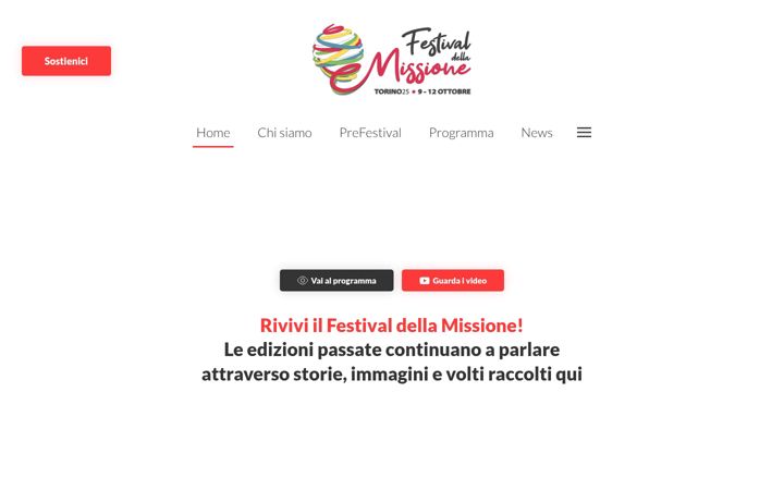 Screenshot of festivaldellamissione.it