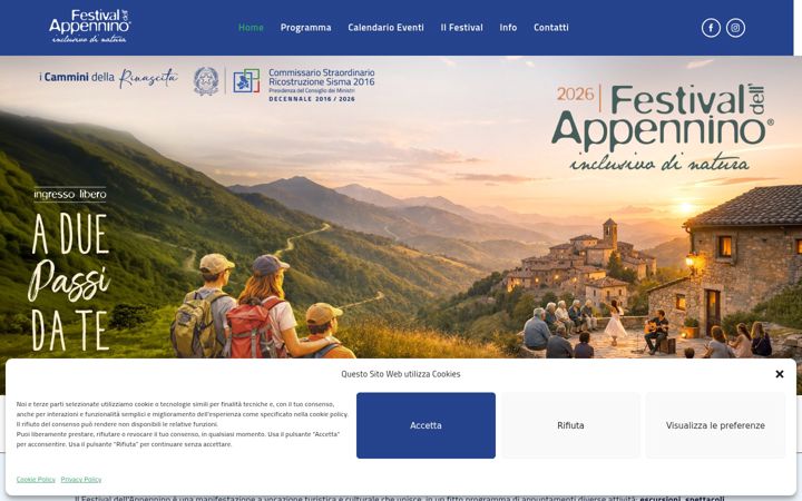 Screenshot ta' festivaldellappennino.it