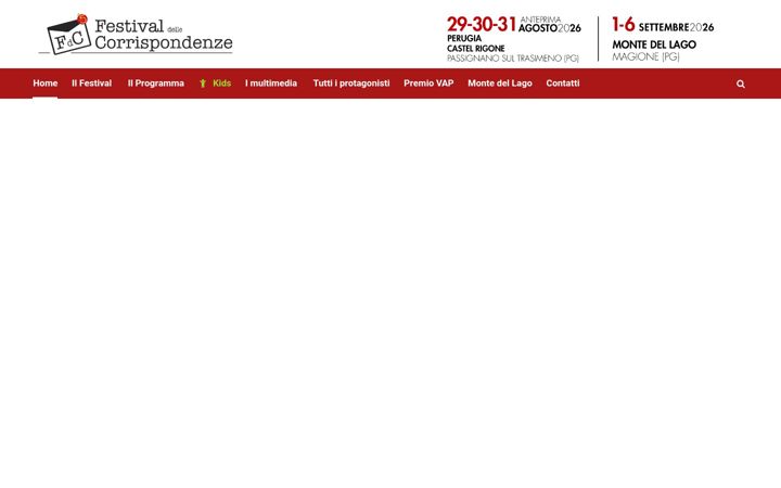 Screenshot of festivaldellecorrispondenze.it