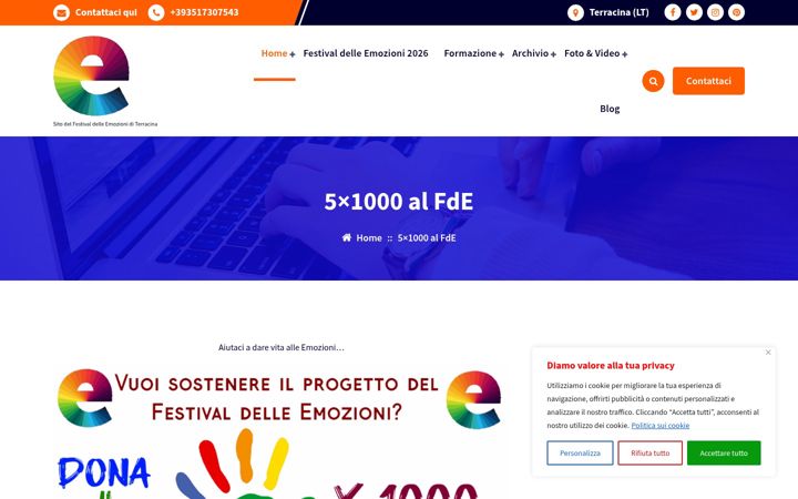 Screenshot ta' festivaldelleemozioni.it