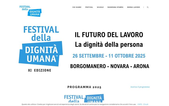 Screenshot of festivaldignitaumana.com