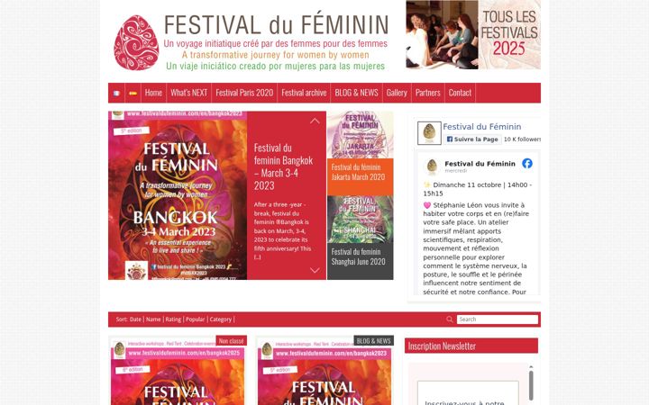 Screenshot of festivaldufeminin.com