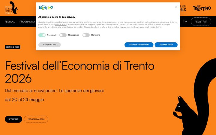 Screenshot of festivaleconomia.it