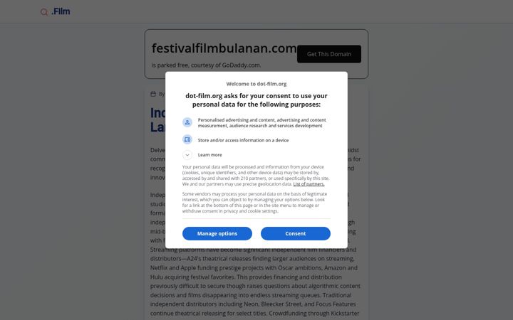 Screenshot of festivalfilmbulanan.com