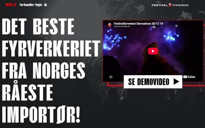 Screenshot di festivalfyrverkeri.no