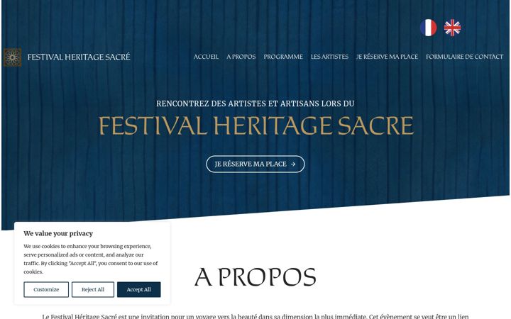 Screenshot of festivalheritage.com