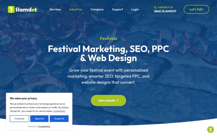 Screenshot of festivalmarketing.com