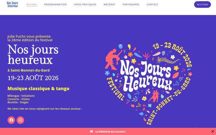 Screenshot of festivalnosjoursheureux.fr