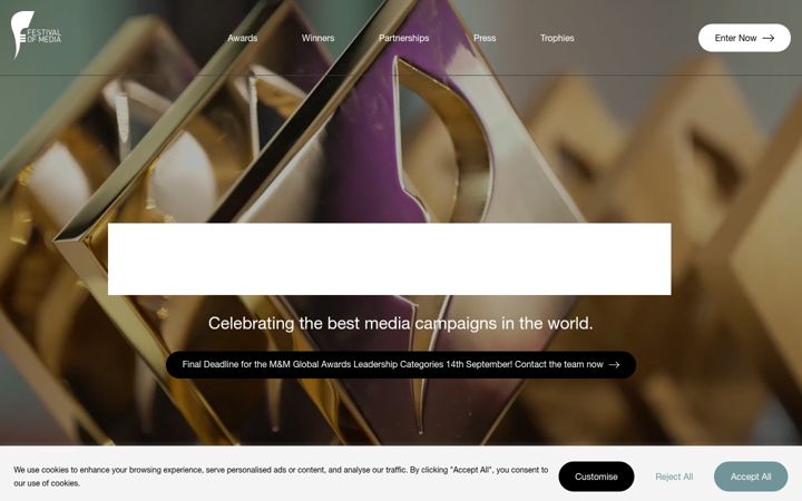 Screenshot of festivalofmedia.com