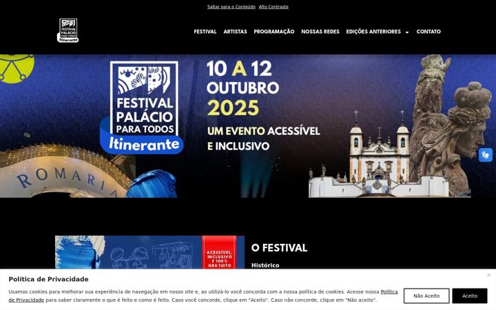 Screenshot of festivalpalacioparatodos.com