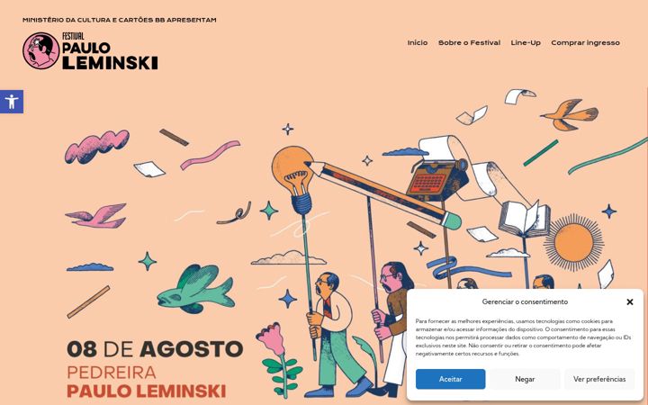 Snímek obrazovky festivalpauloleminski.com.br