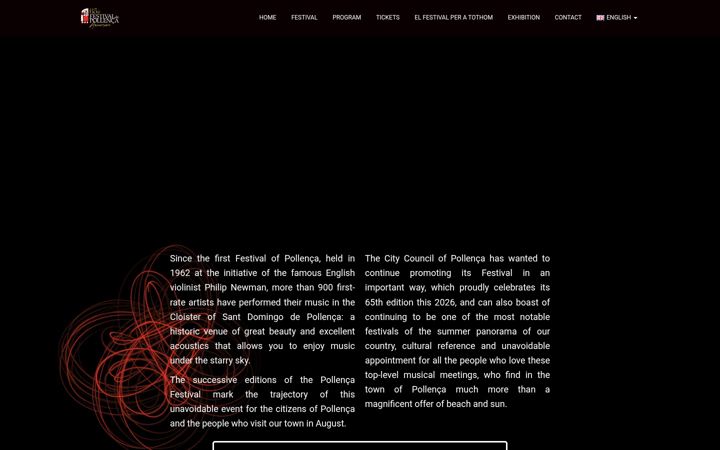 Screenshot of festivalpollenca.com