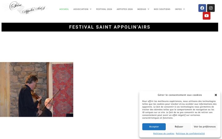 Screenshot of festivalsaintappolinairs.org