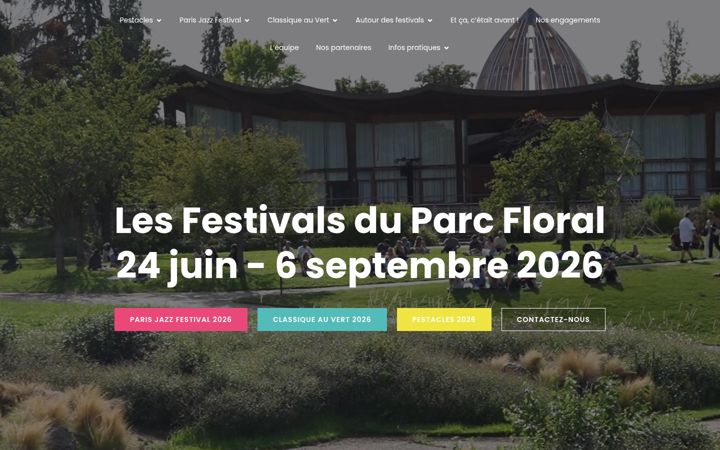 Screenshot of festivalsduparcfloral.paris