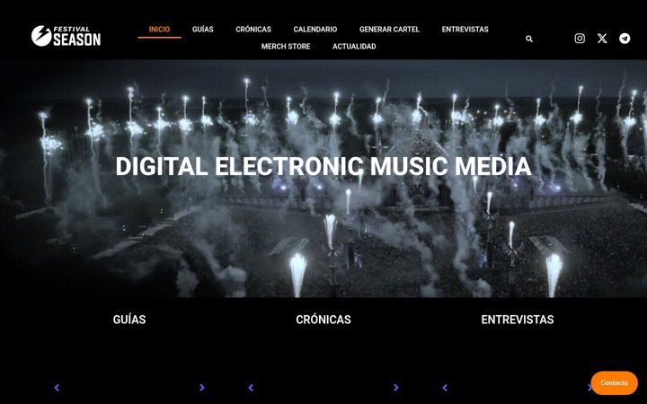 Screenshot of festivalseason.es