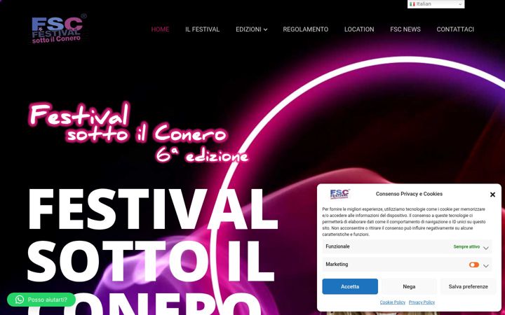 Screenshot di festivalsottoilconero.it