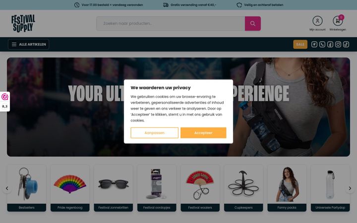 Screenshot of festivalsupply.nl