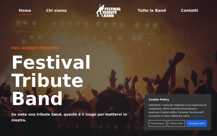 Screenshot of festivaltributeband.com