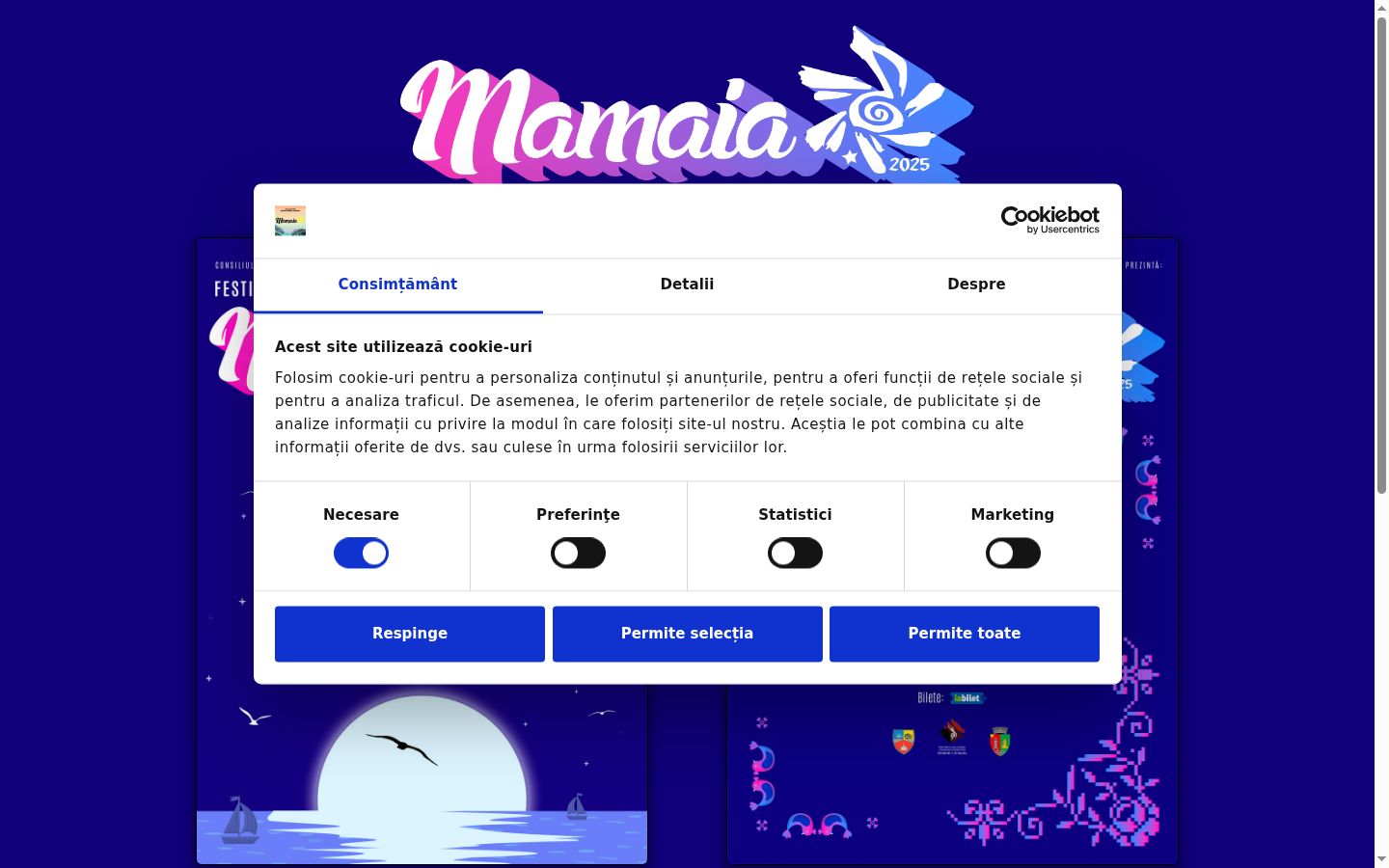Captura de pantalla del banner de consentimiento mostrado antes de cualquier interacción