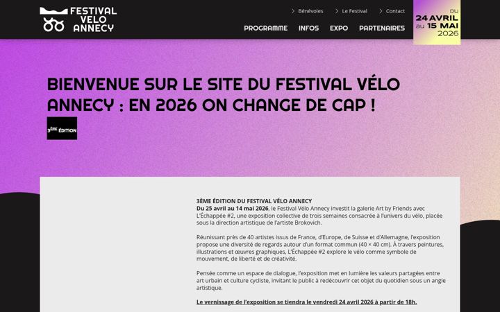 Screenshot of festivalveloannecy.fr