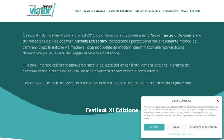 Screenshot di festivalviator.it