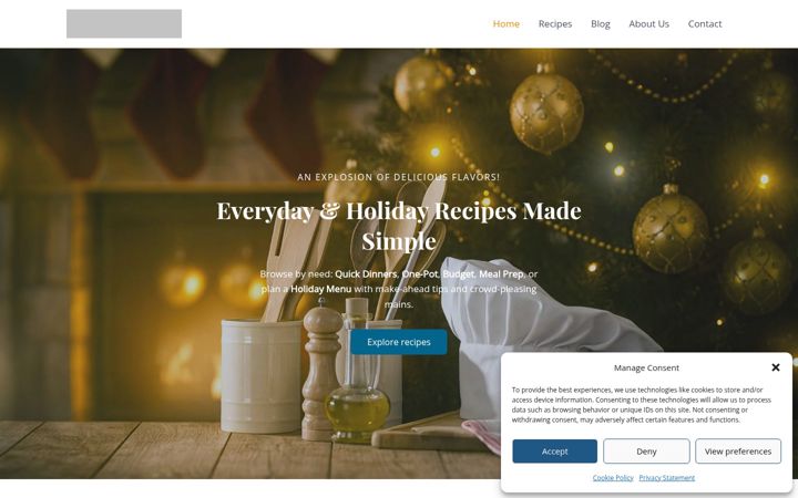 Screenshot of festivecook.com