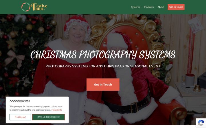 Snímek obrazovky festivefotos.co.uk