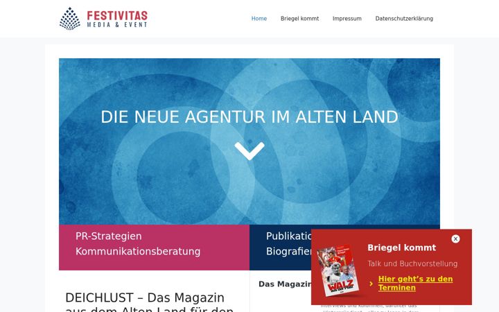 Screenshot of festivitas.de