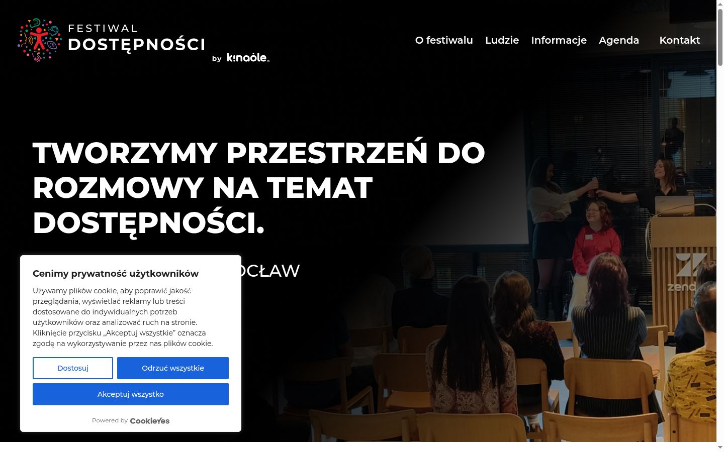 Zrzut ekranu banera zgody wyświetlanego przed jakąkolwiek interakcją