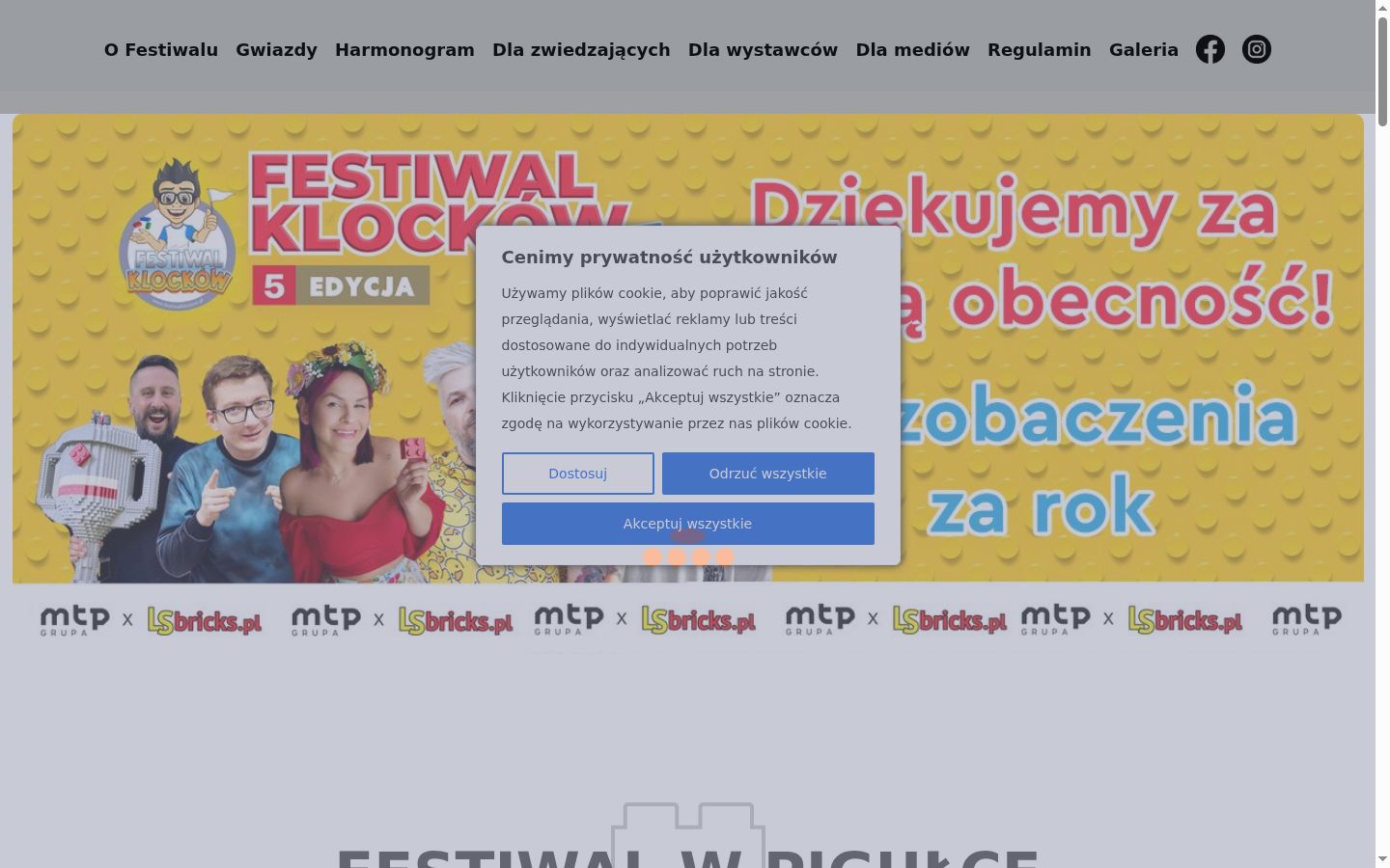 Captura de ecrã do banner de consentimento apresentado antes de qualquer interação