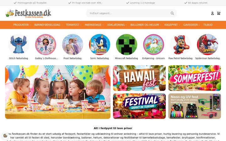 Screenshot of festkassen.dk