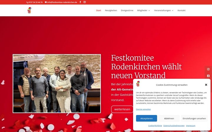 Екранна снимка на festkomitee-rodenkirchen.de