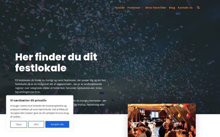 Screenshot of festlokaler.dk