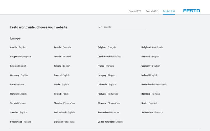 Screenshot of festo.biz