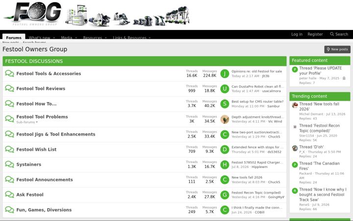 Screenshot of festoolownersgroup.com