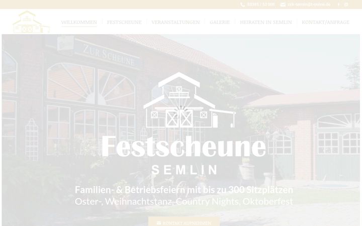 Screenshot of festscheune-semlin.de