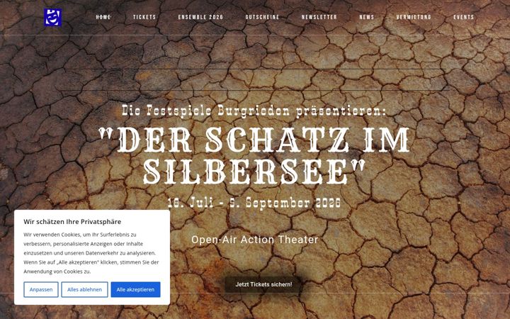 Екранна снимка на festspiele-burgrieden.de