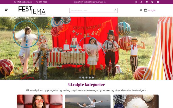 Screenshot of festtema.no